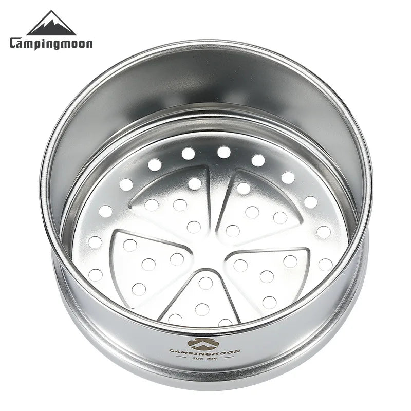 Campingmoon S362 Outdoor Stainless Steel Steamer - Portable Picnic and Camping Steaming Solution