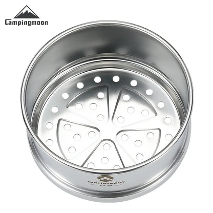 Campingmoon S362 Outdoor Stainless Steel Steamer - Portable Picnic and Camping Steaming Solution