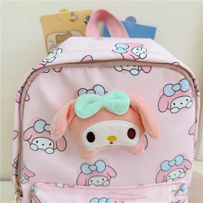 Kawaii Sanrio Bag Kuromi Cinnamoroll Melody Backpack Cartoon Anime Hello Kitty Schoolbag Student Kindergarten Storage Bag Gift