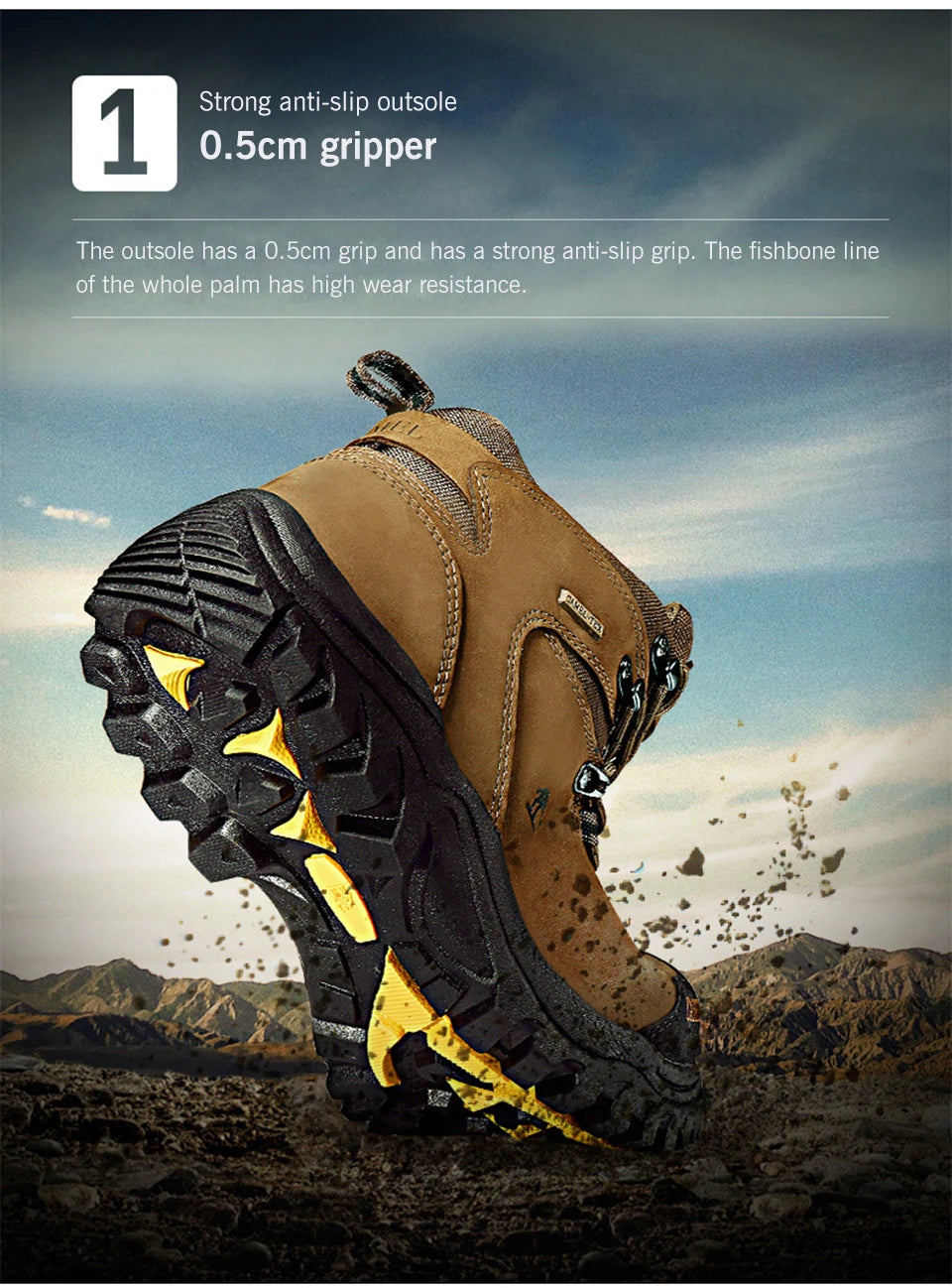 GOLDEN CAMEL Waterproof Hiking Boots